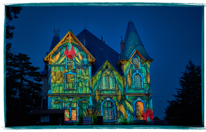 nouveau video mapping chateau Wow Safari Peaugres